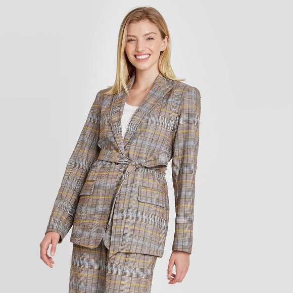 A New Day Plaid Blazer NWT - Picture 2 of 5